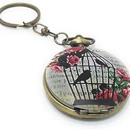 key tech Bird Cage Pocket Watch Metal Keychain (Bronze)-picture-52