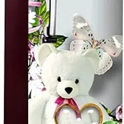 Creative Print Solution Fridge Teddy Bear Design Self-Adhesive Sticker for Fridge /almirah /Table /Kitchen /Single Door Size 24x49 inch(Vinyl)-picture-30