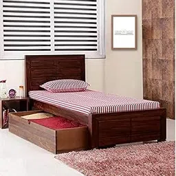 SaidanWood Fenji Single Sheesham Wood Bed with Storage for Bedroom | Solid Wood | Single Size | Living Room | Bedroom Furniture-picture-32