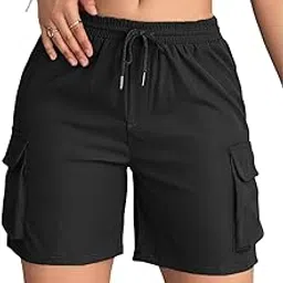 sakhwala Women Shorts | Casual Western Cargo Shorts for Women's | Drawstring Waist | Asthetic Look | Travelling, Outdoor, Running-picture-16