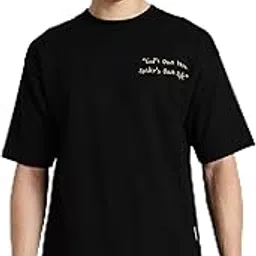 rich daddy Chest Print Drop Shoulder Oversized T-Shirt for Men-picture-26