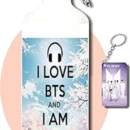 CRAFT MANIACS BTS LOVE WORLD 600 ML SIPPER BOTTLE & FREE MDF WOODEN KEYCHAIN | BPA & LEAD FREE SIPPER BOTTLE FOR BTS ARMY-image-38