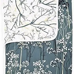 Divine Casa Microfiber Floral Single Dohar | 120 GSM | Soft & Lightweight Throw Blanket | Cozy & Breathable | All-Season Comfort | 210 x 140 CM, Grey & White-picture-17