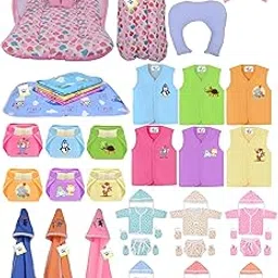Toddylon 54 in 1 New Born Baby Products All Gift Packs Maternity Kit Newborn Essentials Items Combo (Multicolour, 0-6 Months)-picture-18