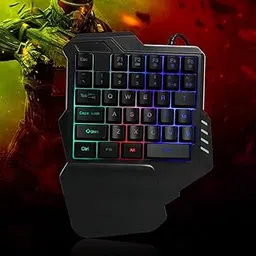 UBERSWEET® Game Keypad, 35-Key Keypad LED Color Backlight Clearly Identified One-Handed for E-Sports [video game]-image-1