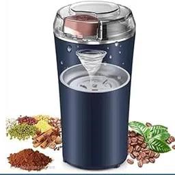 Nestory Electric Coffee Grinder for Home & Kitchen | Powerful Stainless Steel Blade Grinder for Coffee Beans, Spices, Nuts & Seeds | Compact Portable Coffee Mill with Transparent Lid (150W, Blue)-picture-18