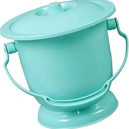 ECOMISTIQ® Chamber Pot with Lid Bedpan Spittoon Indoor with Handle Urine Bucket Blue |Health & Beauty| Medical, Mobility & Disability | Daily Living Aids | Incontinence Aids-picture-11
