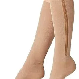 Bliss Times Zip Socks - Zipper Compression Socks Stockings with Open Toe Calf Support Best Support Zipper Stocking for Edema, Swollen, Nurses, Pregnancy Recovery(Set Of 1)-picture-30
