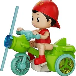 Toy TREKKER'S Musical Tricycle Toy for Kids with Lights & Music | 360° Rotating Bump-and-Go Motorcycle | Battery Operated Style Bike for Toddlers 2-5 Years | Fun Gift for Boys & Girls (Multicolor)-picture-15