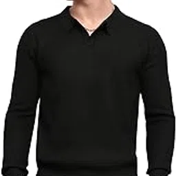 global republic Wool Blend Self Design Shirt Collar Pullover for Men (1058) image 1