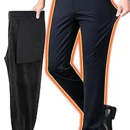 rakityo Men's Slacks, Stretch Pants, Fleece Lined, Long Pants, Chino Pants, Golf Pants, Boa Lined, Thick, Plain, Commuting, Large Size, Stylish, Spring, Autumn, Winter-picture-17
