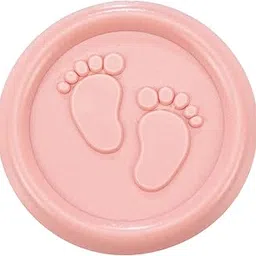 Yoption 50 x Baby Footprint Wax Stickers for Envelopes - Dusty Pink-image-31