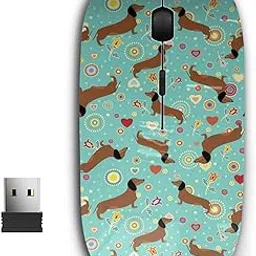 2.4G Ergonomic Portable USB Wireless Mouse for PC, Laptop, Computer, Notebook with Nano Receiver (Dachshunds)-picture-11