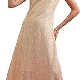 tokyo talkies Women's Sleeveless Round Neck Self Design Dresses | Stylish| Casual-picture-16