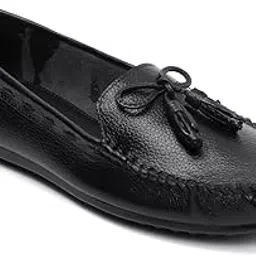 zoom shoes Genuine Burnished Leather Formal Bellies for Women ZMYA-15 | Perfect for Office | Super Light, Non-Slippery, Fatigue Absorbing Loafers with Odour Resistance-picture-12