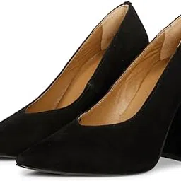 saintg Womens Crystal Embellished Black Suede Leather Pumps-picture-26