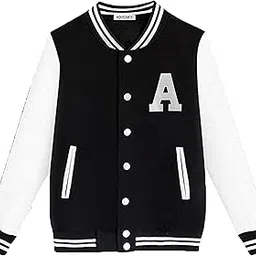 koverify Unisex Adult Cotton Blend Standard Length Letterman Jacket-picture-22