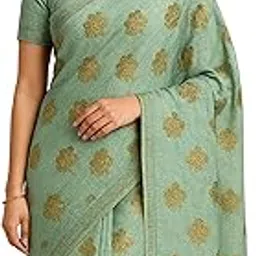 Women's Linen Silk Saree with Elegant Woven Design and Contrast Border – Lightweight Traditional Ethnic Wear for Wedding, Party & Festive Occasions-picture-32