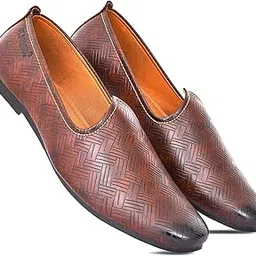 Men Lightweight Ethnic Mojaris Juttis for Wedding Party-image-3