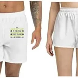 Men and Women Printed Regular fit Casual Polyester Couple White Shorts (ZPOD-0009734-set-S_ms)-picture-47