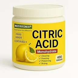 NECKKONIX Pure Citric Acid Crystals Powder | Food Grade Nimbu Sat | For Cleaning, Preserving and Flavoring Multiple Purpose Uses For Home and Kitchen - 400gm-image-90