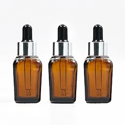 20ML Amber Square Empty Glass Bottle | Glass Dropper | Silver Sleeve | Silcon Black Teat | Refillable | Leak Proof For Essential Oils | DIY Perfumes | DIY serums (6)-picture-28