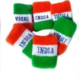 JAGMOOLYA PRODUCTS Indian Print Wrist Band Tricolor - Tricolor Band for Independence Day, Republic Day Celebrations (PACK OF 30) image 1