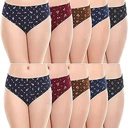 Briefs for Women Sexy, Women's Boy Shorts/Boxer for Girls/Long Panty/Shot for Girl's(Pack of 10) Printed-image-78