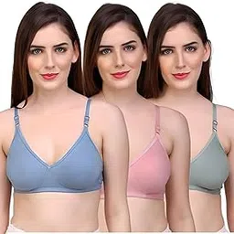 Fair & Care Women's & Girls Non Padded Double Layer Combo (Pack of 3) Bra-picture-48