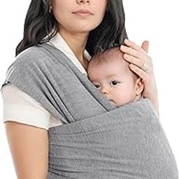 Bembika Adjustable Hands-Free Baby Sling Carrier Baby Wrapping Cloth for New Born with Comfortable Carrying Positions Lightweight & Travel Friendly Baby Wraping Cloth-(Light Grey)-picture-8