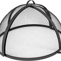 Sunnydaze Easy-Opening, Heavy-Duty Fire Pit Spark Screen Cover with Hinged Door - 22-Inch Diameter-picture-22