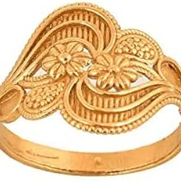 Gold Plated Ring for Women, girls | adjustable stylish gold plated traditional ethnic Fashion ring jewellery (size 11)-image-14