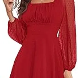 illi london Women's A-LINE Chiffon Maxi Knee Length Dress-picture-30