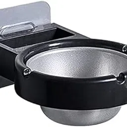 ONICORN® 1PCS Wall-Mounted Cigarette Ashtray,Waterproof,Separable,Punch-Free, ABS, Aluminum Alloy Material for Indoor/Bathroom/Toilet/Dining Room/Bedroom/bar Counter (BLACK)-picture-35
