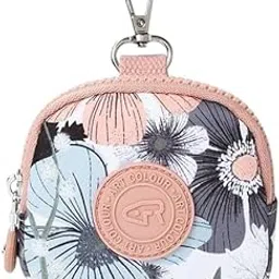 bag in enterprise Bag in Mini Coin Purse Pouch with Zipper and Keychain Clip – Small Travel Wallet for Coins, Earbuds, Keys – Compact 10x10x2cm Square Organizer for Women (Pink)-picture-18