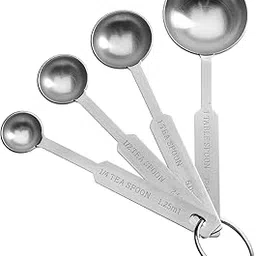 Stainless Steel Measuring Spoons Set – 4 Piece – Durable Rust Resistant – Precise Measurement Tools for Baking – Cooking – Easy Storage Ring – Dishwasher Safe – Stain and Corrosion Proof-picture-10