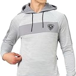 technosport Men's Self Design Fleece Hoodies with Kangaroo Pocket, Anti Static Properties for Regular Use-picture-29