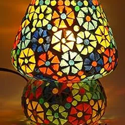 RK Lighting House Mushroom, Dome Shaped B22 Holder Table lamp (Multicolour choki)-picture-21