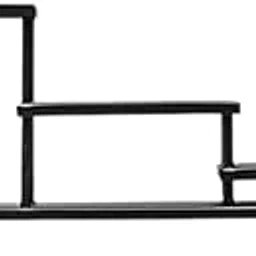 MERISHOPP Tea Set Storage Rack Classic Desk Storage Shelf for Bedroom Kitchen Tea Room 3 Steps image 1