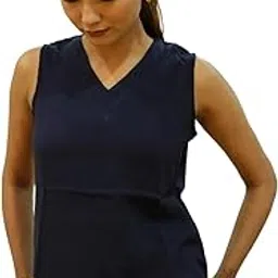 badh pipali Women’s V-Neck Sleeveless Top – Regular Fit Viscose Vortex Fabric Blouse | Elegant Formal & Semi-Formal Wear | Comfortable & Stylish Office Top-picture-17