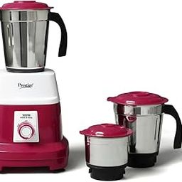 Prestige Orion 500 Watts Mixer Grinder with 3 Stainless Steel Jars |3 Super Efficient Stainless Blades |Sturdy Handles|Red & White-picture-21