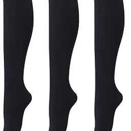 leotruny 3 Pairs Women's Cotton Opaque Knee High Socks-picture-49