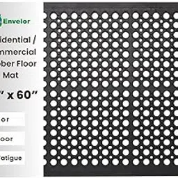 Envelor Anti Fatigue Rubber Floor Mat Restaurant Kitchen Drainage Mat Door Mat Durable Non-Slip Bar Mat Utility Indoor Outdoor Wet Area 90 x 150 cms-picture-27