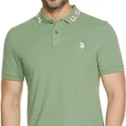 u. s. polo assn. Men's Solid Regular Fit Polo Shirt-picture-22