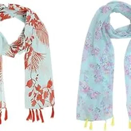 sahil scarf WOMEN FANCY TASSEL SCARF COMBO OF 2 (22X72INCH)-picture-53