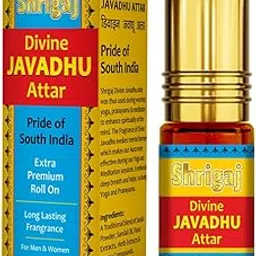 Shrigaj Divine Javadhu Attar ( Pride of South India ) Extra Premium Perfume Roll on - 3 ml ( Pack 1 ) For Worship Religious Home Fragrance, Personal Fragrance Long Lasting 100% Alcohol Free, men and women-picture-30