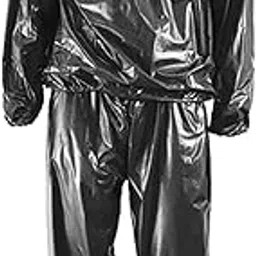 SECRET DESIRE Fitness Sauna Suit Exercise Gym Home Sweat Suit Hoodie Pants Black L-image-8