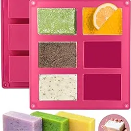 Curated Cart Silicone Soap Molds - 6-Cavity Rectangle Soap Mold for Handmade Soap, Lotion Bars, Bath Bombs - Non-Stick Flexible Silicone Mould for DIY Soap Making, Crafts & Gifts-image-9