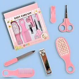Jinila 6-in-1 Baby Grooming Kit New Born Baby Nail and Hair Grooming Kit for Baby Manicure Tool Set for Kids (Pack of 1, Multicolor)-image-86