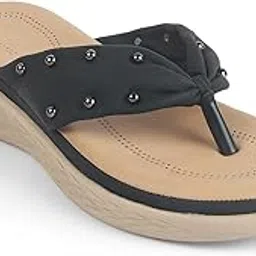 tresmode HAIV Women's Wedges Sandals Platform Heels - Round Open Toe Comfortable Soft Footwear-picture-44